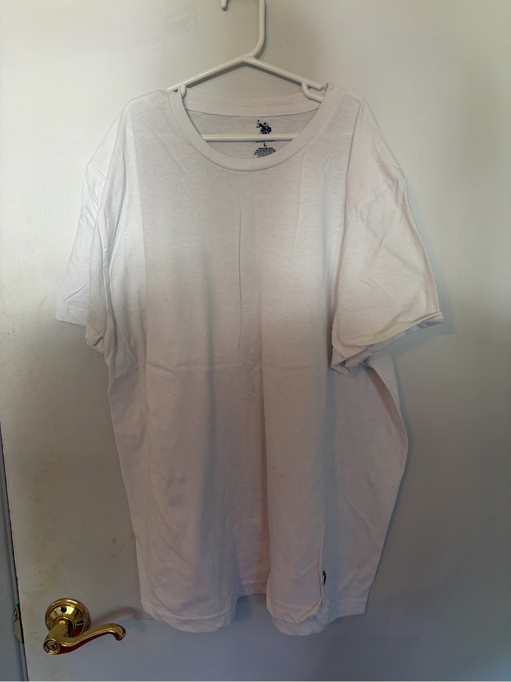 Men’s U.S. Polo Assn Basic White T-Shirt Size Large